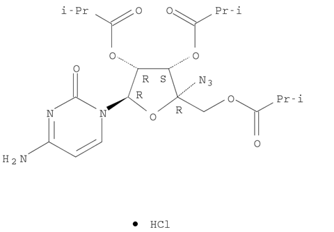 Cytidine,4′-C-azido-,2′,3′,5′-tris(2-methylpropanoate),hydrochloride(1:1)